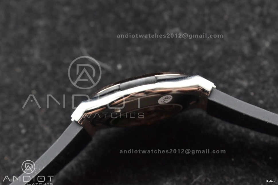 Best Dial Gummy Fusion Black 1:1 45mm RG Classic on Black HBF Strap A2892 Edition 0320